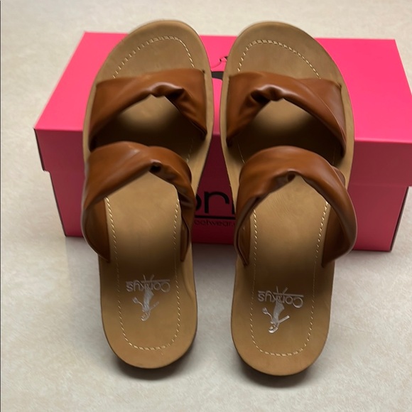 Corkys Shoes - Women's Brown Slide Sandals